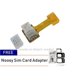 dual sim hybrid converter adapter hp hybrid dual sim sd card aktif bersama + Noosy Sim Card Adapter