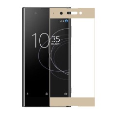 Dustproof Tempered Glass Full Cover Anti-sidik Jari Pelindung Layar untuk Sony XA1 Plus Peledak Tahan Ledakan Film-Intl