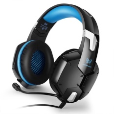 SETIAP G1200 Kebisingan Membatalkan Gaming Headset Bass Stereo Headphone Earphone Headband dengan Mikrofon untuk Laptop Komputer (Biru)-Intl