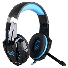 SETIAP G9000 3.5mm Headset Headphone Gaming Headphone Earphone Headbandwith Mikrofon LED Light untuk Tablet Laptop Ponsel (HITAM) -Intl
