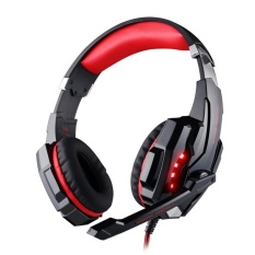 SETIAP G9000 3.5mm Headset Headphone Gaming Headphone Earphone Headbandwith Mikrofon LED Light untuk Tablet Laptop Ponsel (HITAM) -Intl