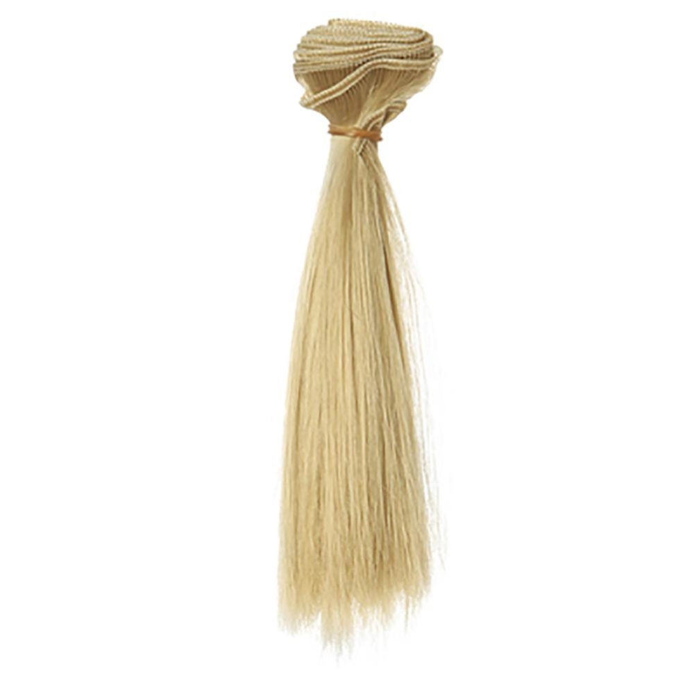 Eachgo 15*100 Cm BJD Rambut Palsu DIY Suhu Tinggi Kawat Lurus Rambut Cosplay Party-Intl Rich Long