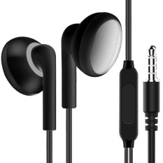 Earphone 3.5 Mm Stereo Datar Headphone dengan Mikrofon-Internasional