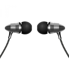 Earphone, Di Telinga Earbuds dengan Super Bass, HD Mic, Logam Membatalkan Kebisingan HIFI Headphone Kabel untuk Android IPhone-Abu-abu-Intl