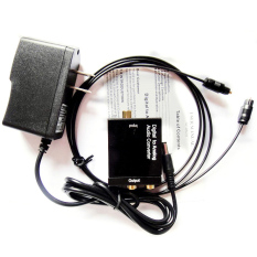 Easybuy Digital Optik Koaksial Toslink Sejalan Adaptor Konverter Sinyal Audio RCA dari L/R