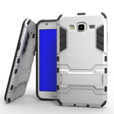 EastJava Case Kick Stand for Samsung Galaxy J5 2015 Robot Transformer Ironman Limited - Silver