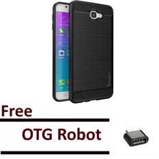 EastJava ipaky shockproof hHybrid Back Case for Samsung Galaxy J5 Prime Black Free OTG Robot