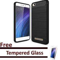 EastJava ipaky shockproof hHybrid Back Case for Xiaomi Redmi 4A Black Free Tempered Glass