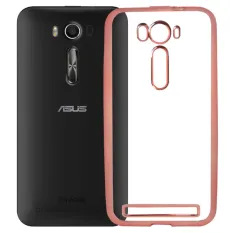 EastJava Softcase Silicon Jelly Case List Shining Chrome for Asus Zenfone 2 Laser 5 Inch - Rose Gold