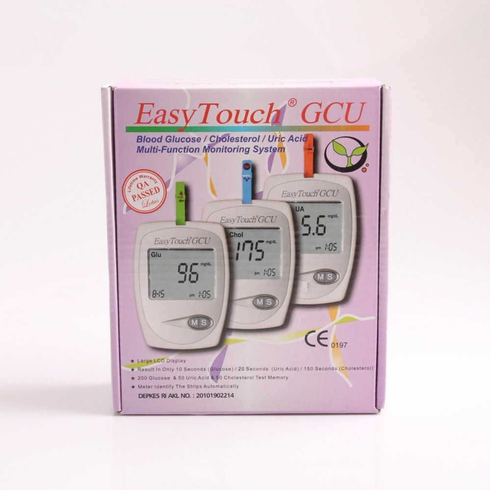 Easy Touch GCU 3 in 1 - Alat Cek Gula Darah, Kolestrol & Asam Urat