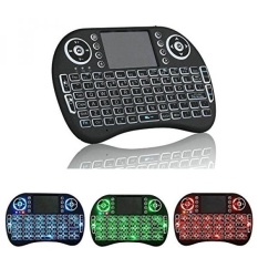 EEEKit Lampu Latar Mini 2.4G Wireless Keyboard W/Touchpad Mouse Remote untuk Raspberry Pi 3 2, LG Samsung Smart TV, PS4, PS3, Xbox 360, Kodi Box, PC, Pad, Android/Google TV Box Dll-Intl