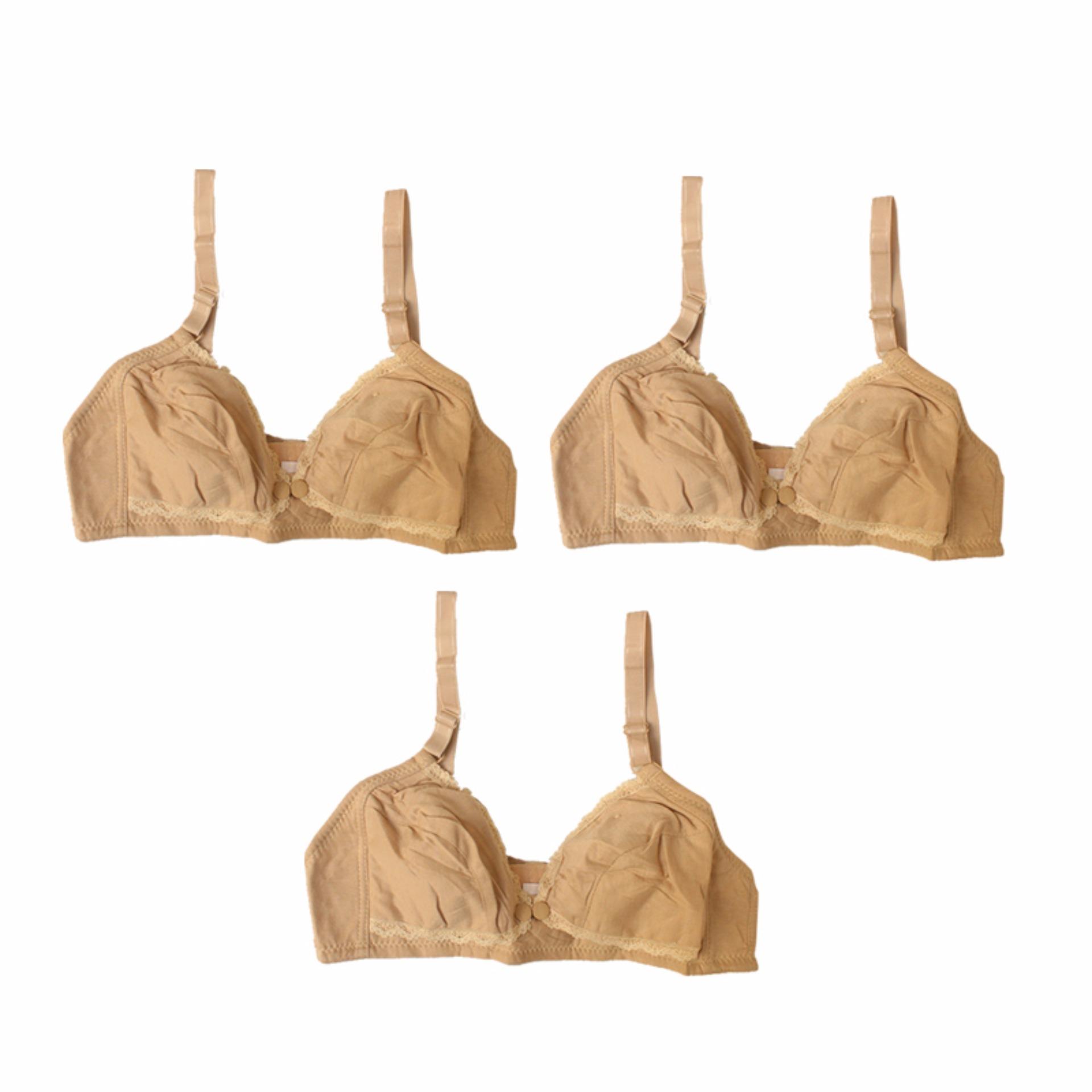 EELIC BRA-017 COKLAT 3 PCS Bra Menyusui, Atau Pada Saat Kehamilan