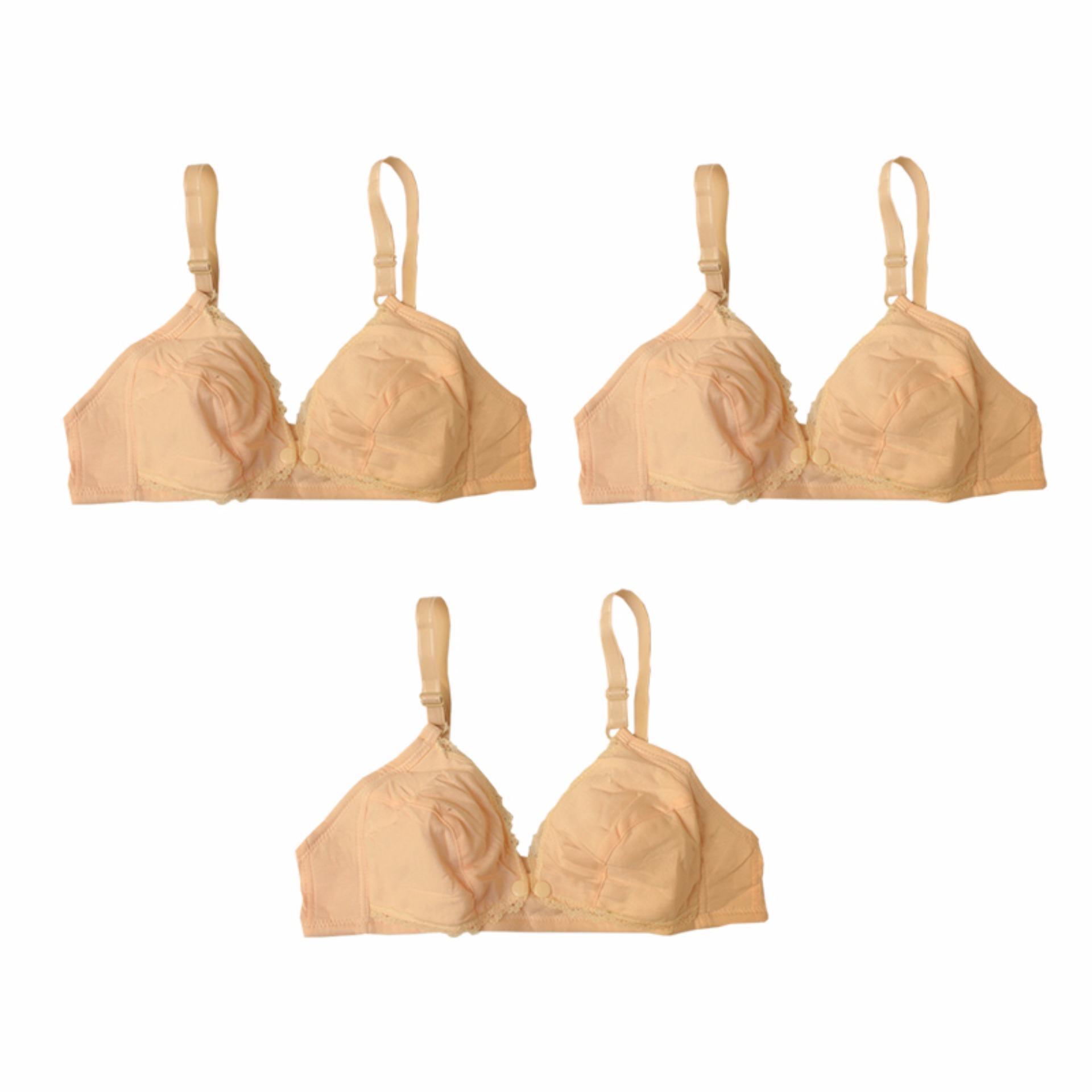 EELIC BRA-017 CREAM 3 PCS Bra Menyusui, Atau Pada Saat Kehamilan