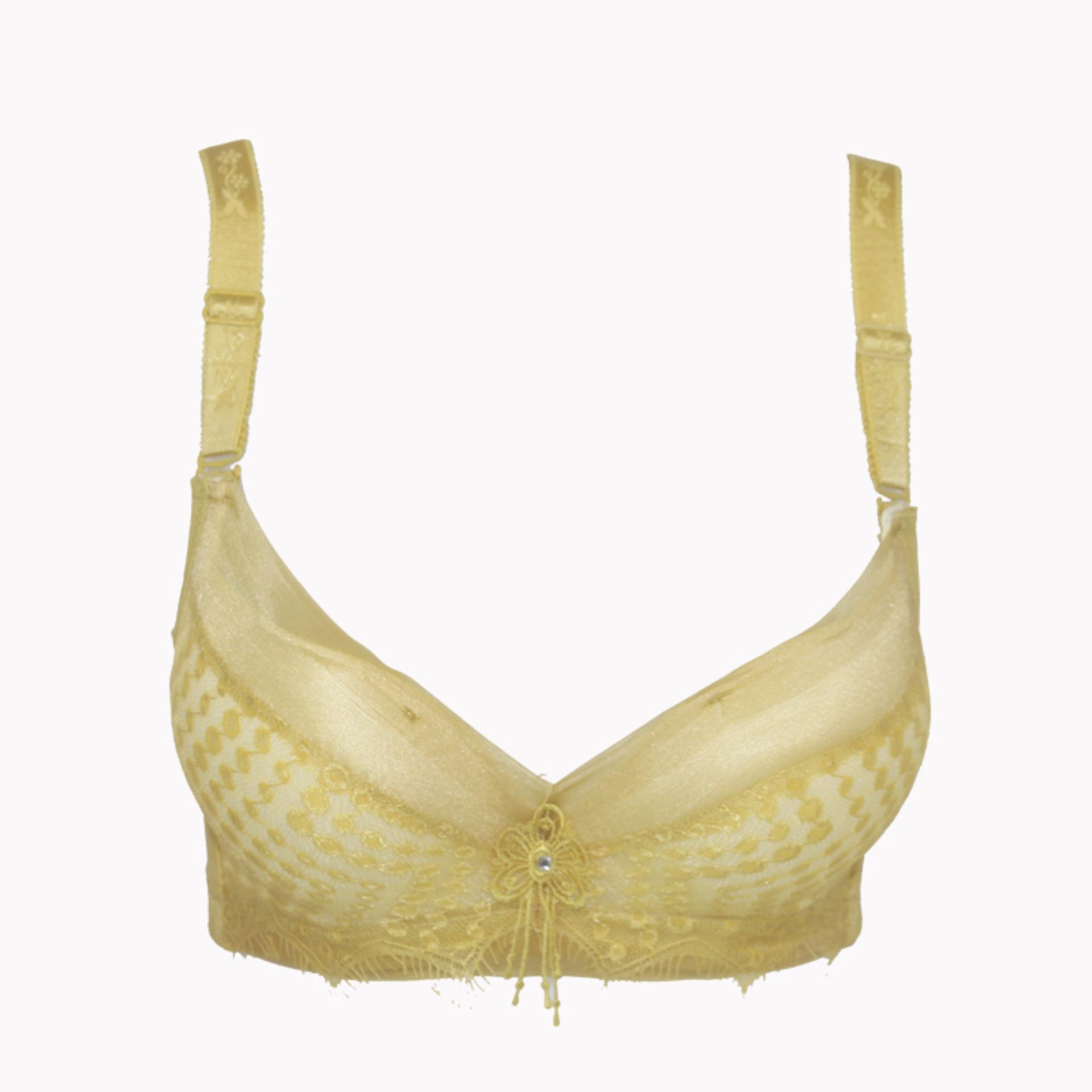 EELIC BRA-1402 KUNING Bra Push Up Renda Rumbai