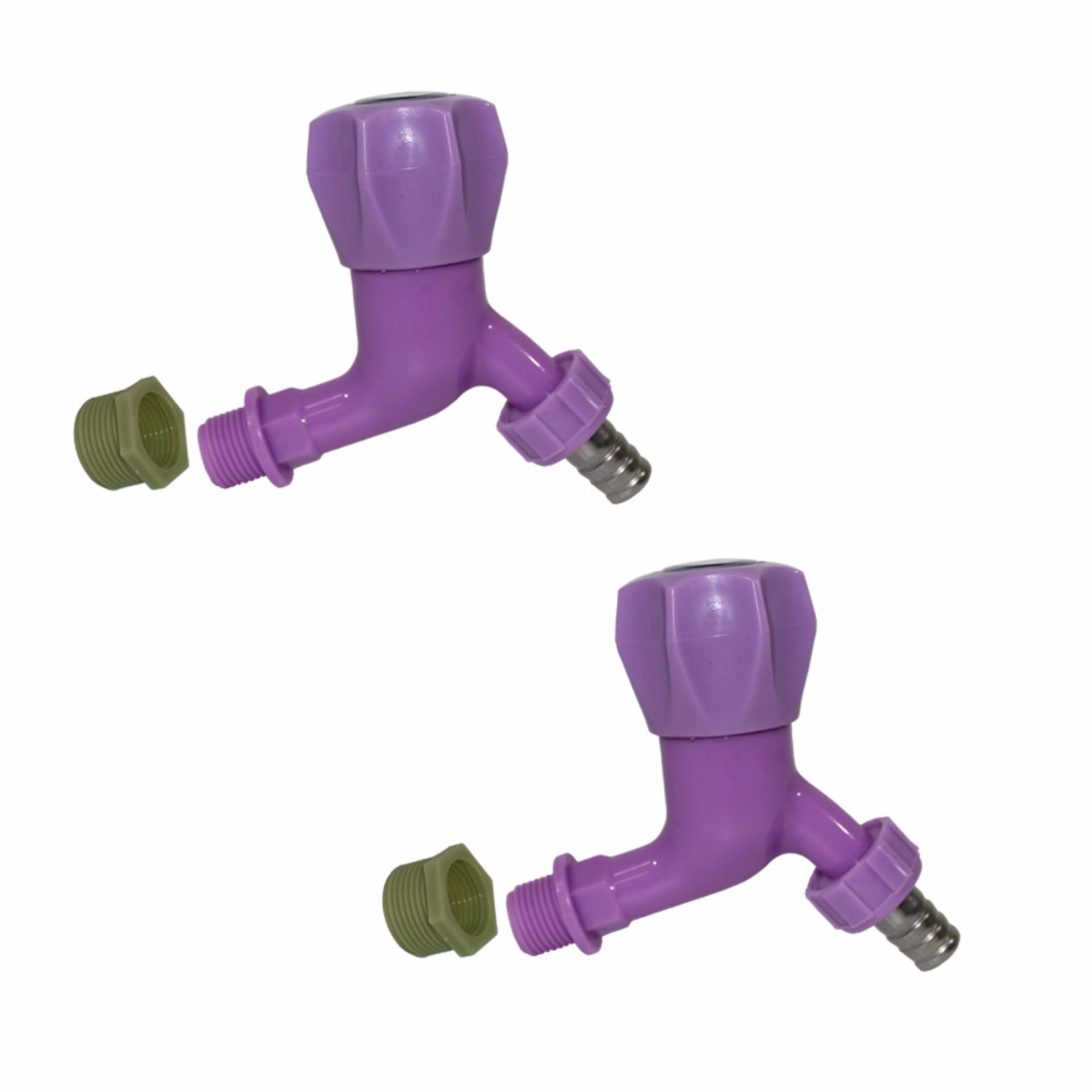 EELIC KJB-1003 Ungu 2 Pcs Kran Jumbo Bulat Double Drat