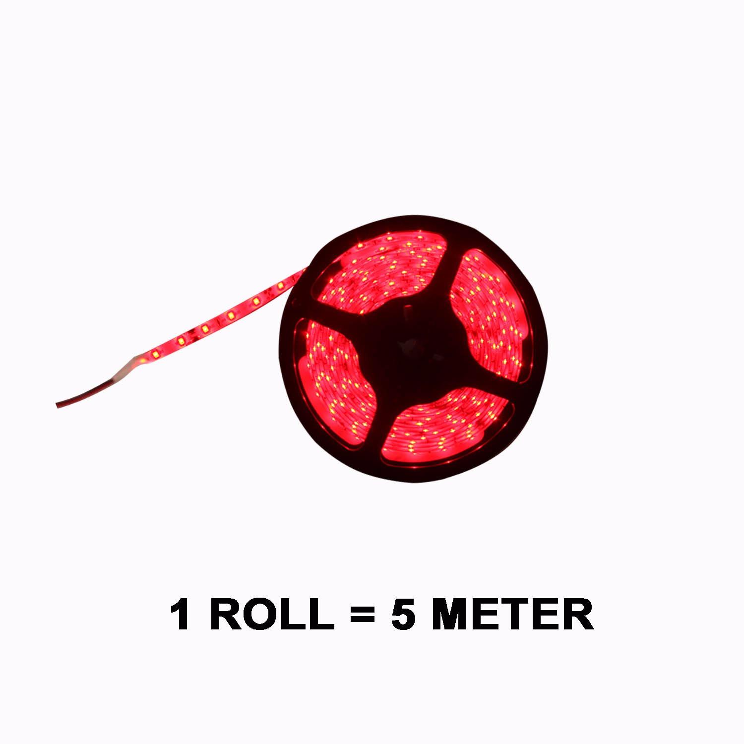 EELIC LAU-F2835 MERAH 1 ROLL LAMPU FLEXIBLE LED WATERPROFF LED 300 LED STRIP LIGHT 1 ROLL = 5 METER DC12 VOLT