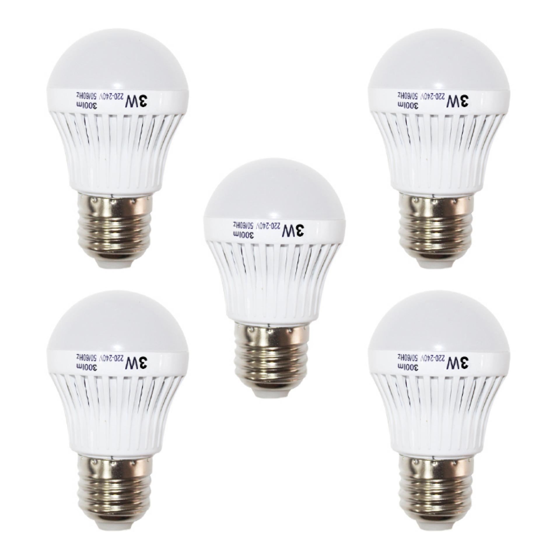 EELIC LAU-3WI -3000K 5 PCS CAHAYA KUNING TERANG BOHLAM LAMPU LED INS Awet Dan Tahan Lama