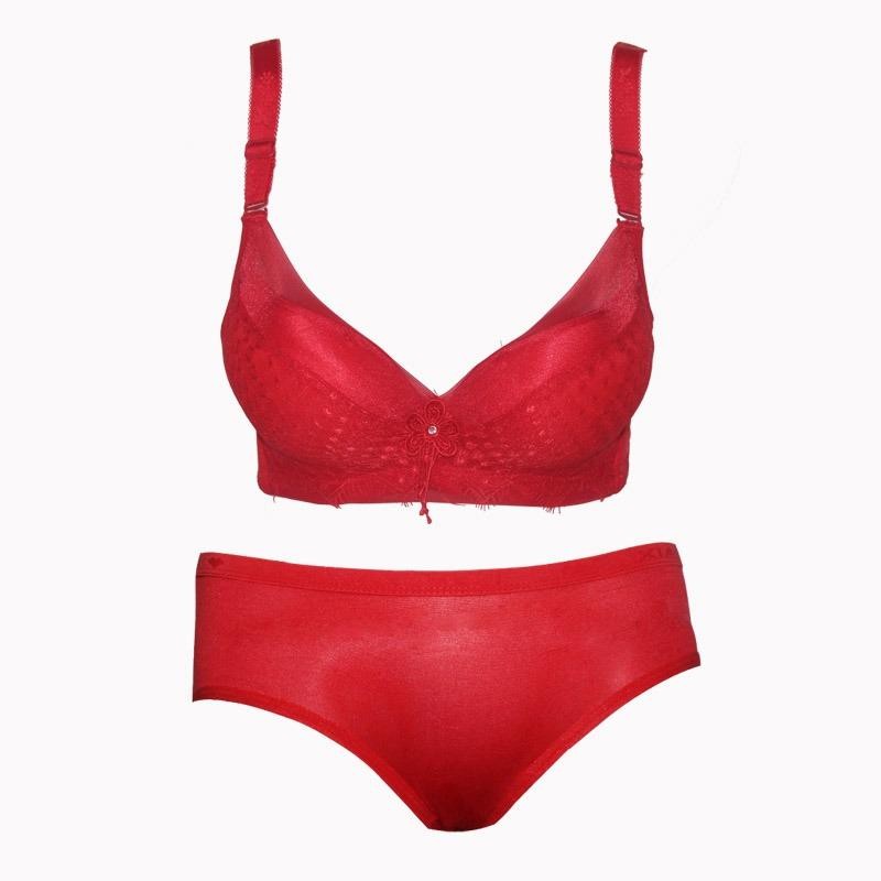 EELIC PDW-140234 MERAH 1 Set Pakaian Dalam Wanita Sexy Lingerie Sexy Set Lingerie BRA-1402 + Celana Dalam Wanita 3423 Pakaian Dalam set yang  nyaman dipakai