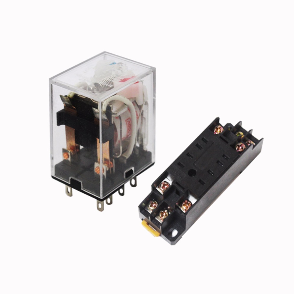 EELIC REY-MY2N -PYF08A AC220V 8 PIN RELAY COIL DENGAN BASE SOCKET PYF08A