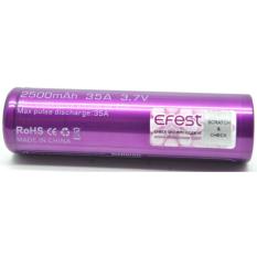 Efest Purple IMR 18650 Li-Mn Battery 2500mAh 3.7V 35A with Flat Top - Purple