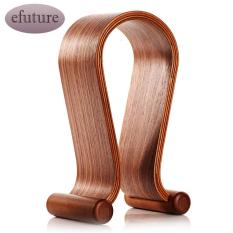 Efuture Kayu Tahan Lama Headphone Stand Mount Holder Headset Hanger Cocok untuk Bluetooth Headset dan Wired Headset Brown Walnut-Intl
