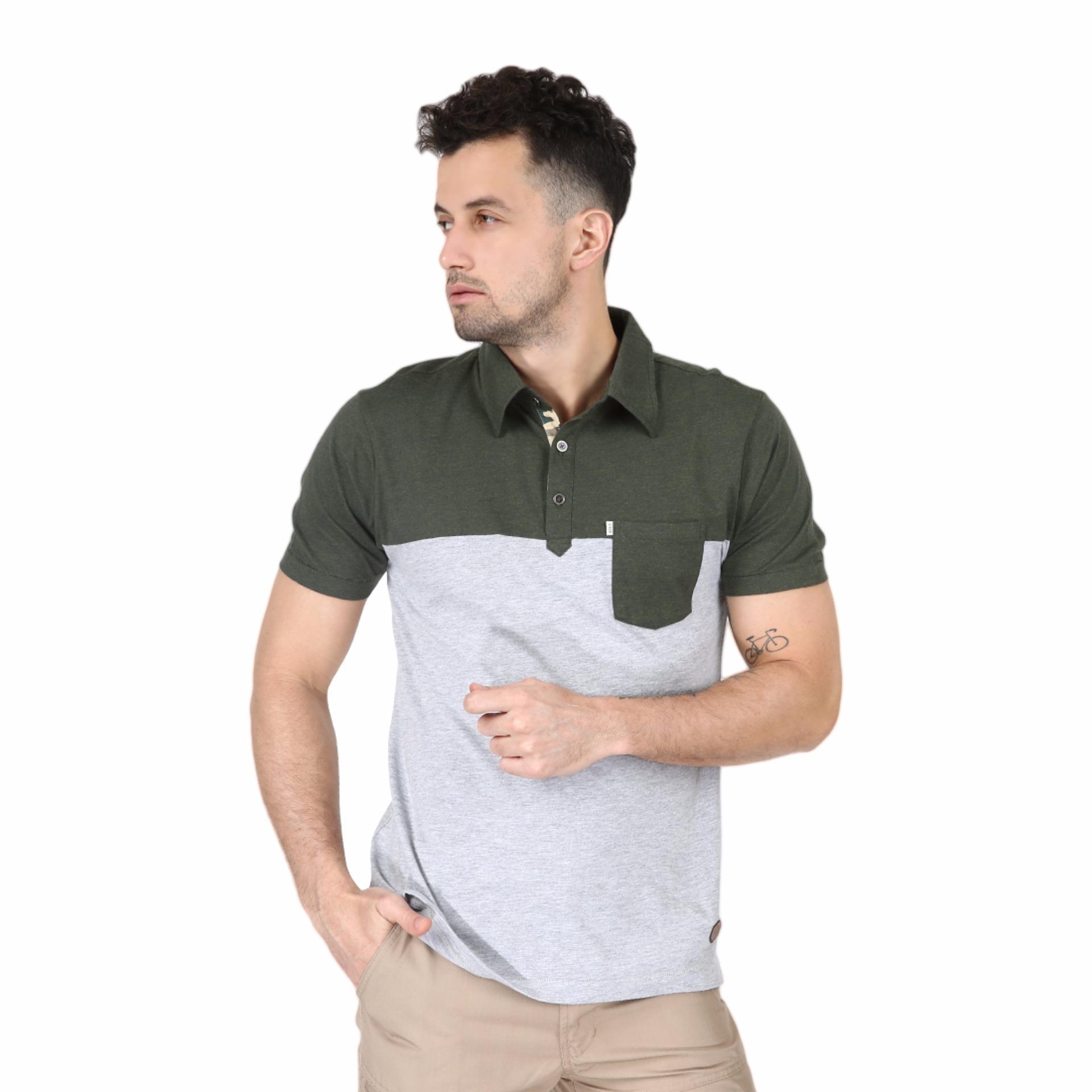 Eiger 1989 Kemeja Polo Pria - Abu Hijau