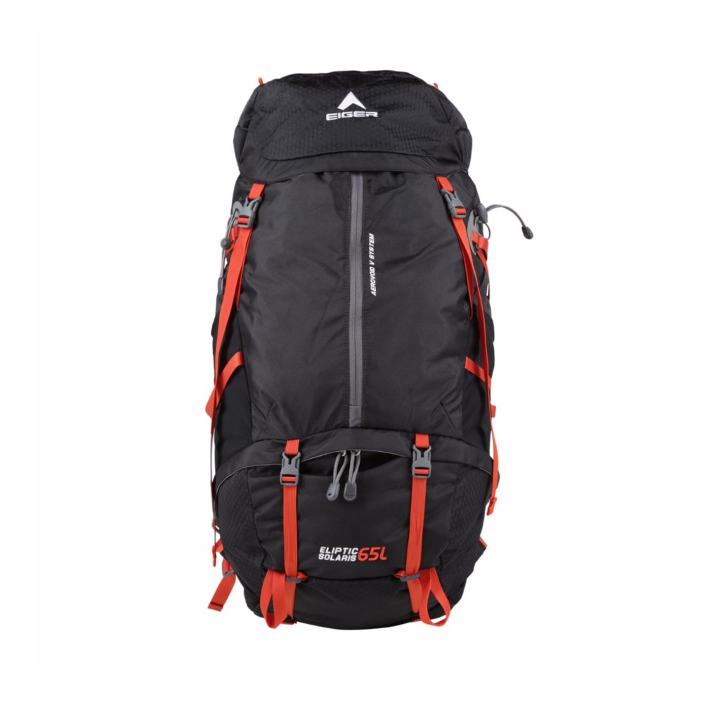 Eiger Tas Gunung Pria Eliptic Solaris 65L - Hitam Orange