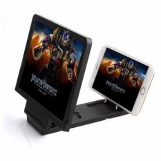 Eigia Stand Kaca Pembesar 3D untuk Smartphone Enerlage Screen Mobile Phone Hp Android Handphone Enerlarged 3 Dimensi Reduce Eye Fatigue Desain Trendi Nonton Video Film Material Kaca Acrylic Gambar Jelas Tajam Ringan Kecil Mudah Dibawa K031 - Hitam