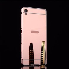 Elaike untuk Sony Xperia XA Ultra 2 In 1 Mewah Aluminium Metal Cermin PC Phone Cover Case (Rose Gold) -Intl