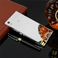 Elaike untuk Sony Xperia XA1 Ultra Case 2 In 1 Plating Aluminium Bingkai Logam Cermin PC Hard Cover Telepon- INTL
