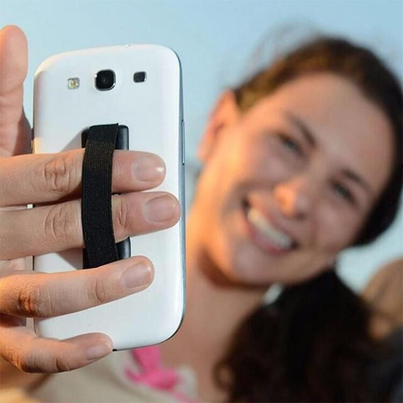 Elastis Band Menempel Ponsel & Tali Holder Cincin Jari Handle Perangkat Sling Grip untuk Smart IPhone- INTL