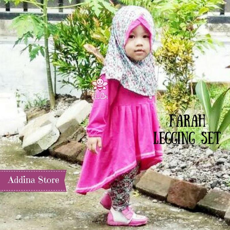 Elbi Farah Legging Set / Busana Muslim Anak Perempuan / Pakaian Anak Perempuan / Pakaian Anak Anak / Pakaian Anak Cewek / Addina Store