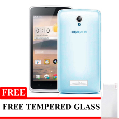 Elegant Aircase Ultrathin For Oppo Joy R1001 + Gratis Tempered Glass - Biru Clear
