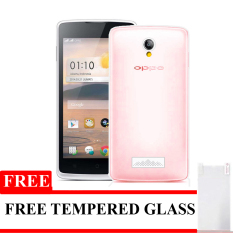 Elegant Aircase Ultrathin For Oppo Joy R1001 + Gratis Tempered Glass - Merah Clear