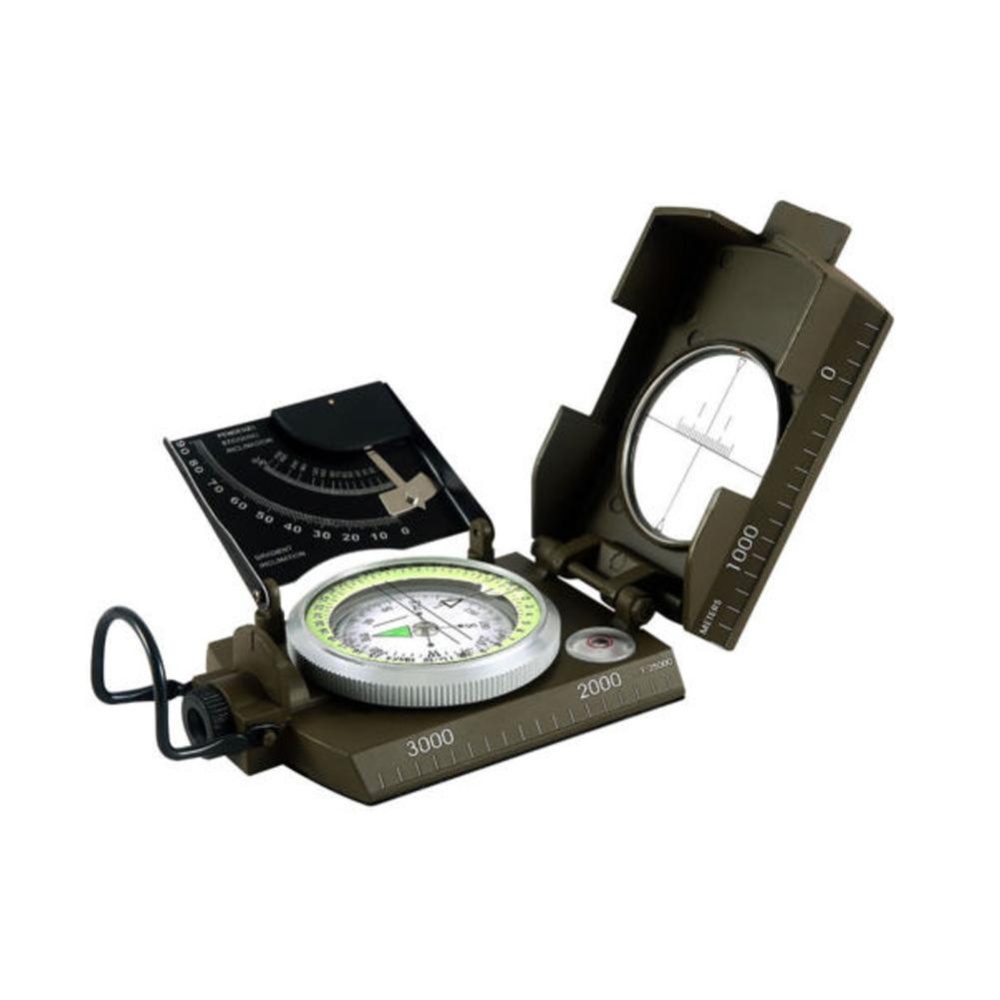 Elife Profesional Militer Militer Outdoor Aktivitas Metal Sighting Inclinometer Kompas-Intl