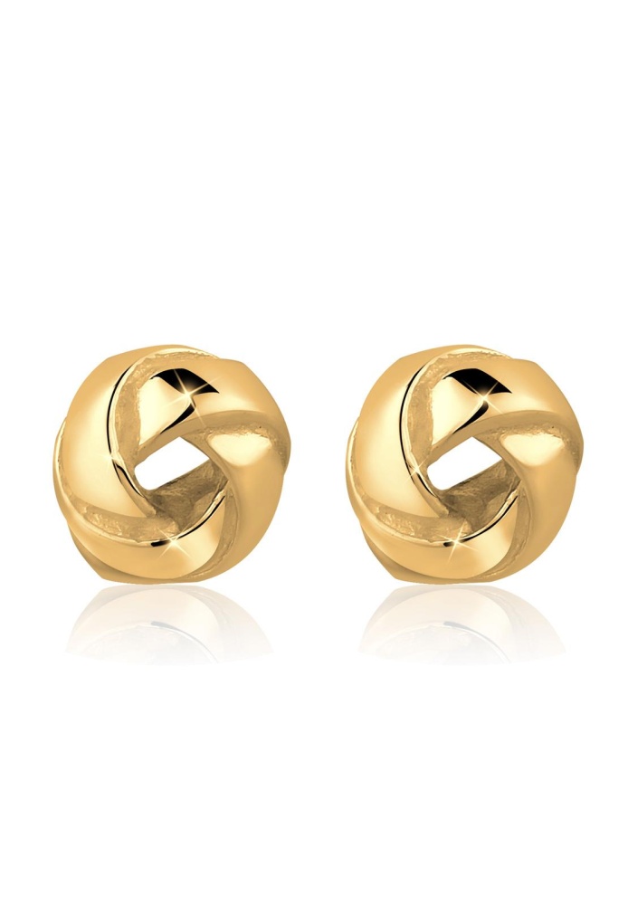 Elli Germany 925 Sterling Silver Anting Lapis Emas 24K Knoted Emas