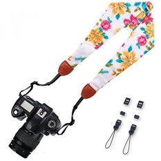 Elvam Scarf Camera Neck Shoulder Strap Belt for Nikon / Canon / Sony / Olympus / Samsung / Pentax / Mini 9 / Mini 8 / Mini 7s / Mini 25 / Mini 50s / DSLR / SLR / DC / Instax Camera - Colorful Flower
