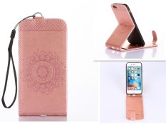 Embossing PU Leather Wallet Stand Flip Atas And Ke Bawah Flip Case Cover Garis untuk Samsung Galaxy J5 (2016) J510 Case