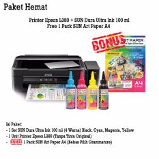 Epson Printer L380 Sun Dura Ultra Art Paper Ink (BCMY) Bonus SUN Art Paper A4