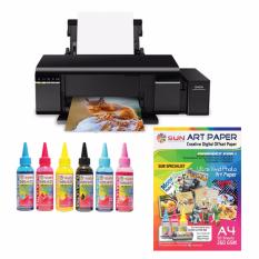 Epson Printer L805 Sun Dura Ultra Art Paper Ink Bonus Art Paper A4