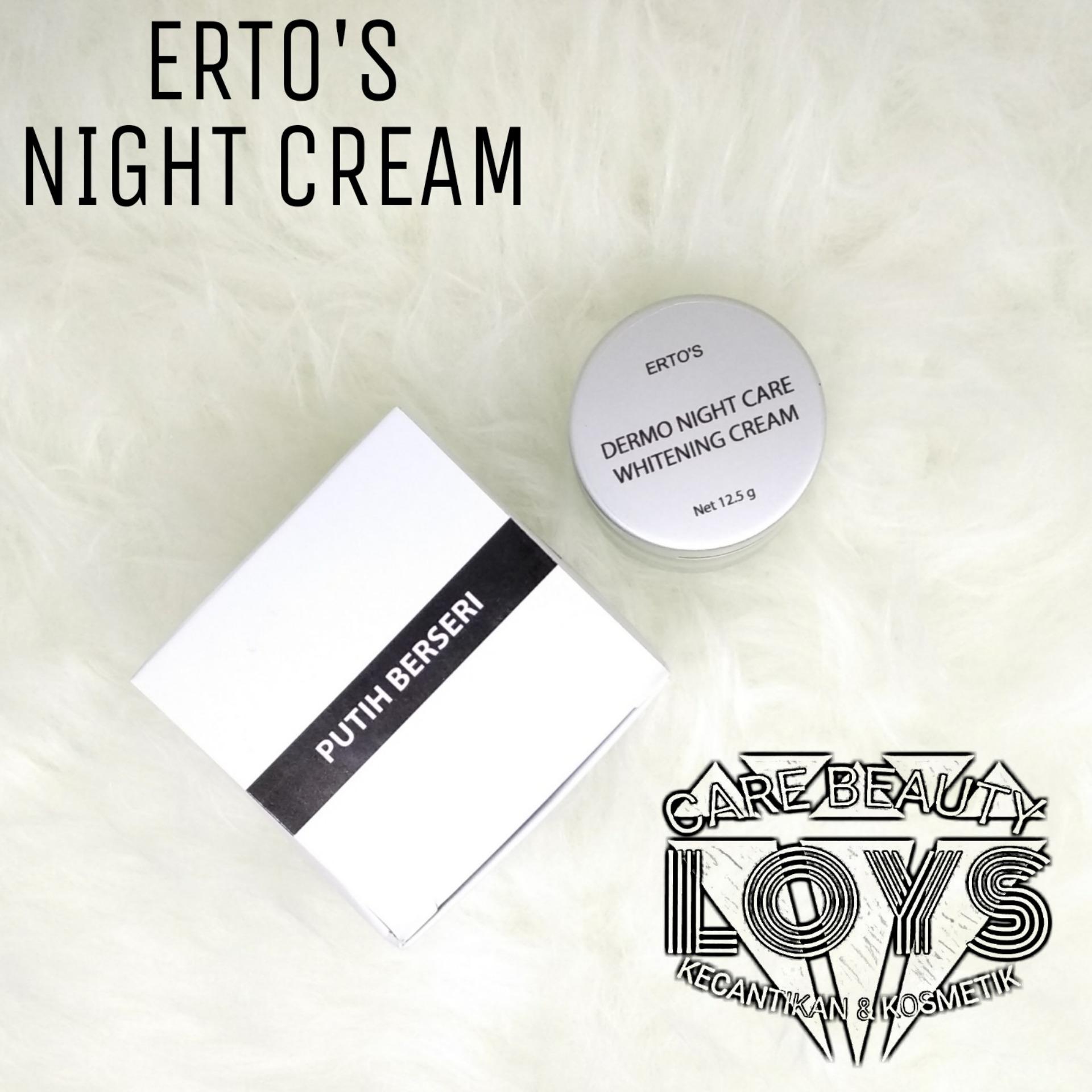 Ertos Night Cream Whitening Original BPOM / Dermo Night Care Cream Ertos