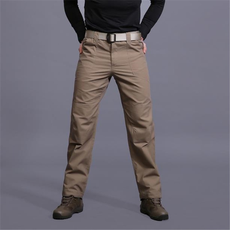 ESDY Urban Taktis IX9 Militer Cargo Pants Pria Berkemah Hiking Cepat Kering Bernapas Stretch SWAT Tentara Militer Mens Celana Khaki -Intl