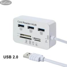 EsoGoal Micro USB 2.0 SD Card Reader Universal 3 Port External Multi High Speed Memory Card Reader with SDHC / T-Flash(TF) / MS DUO / M2 Port for PC Laptop Mac