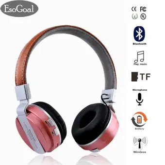 EsoGoal Wireless Bluetooth Headphone Foldable Leather Sport Headset