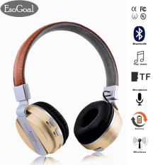 EsoGoal Wireless Bluetooth Headphone Foldable Leather Sport Headset With FM Radio AUX TF Card-MP3 Smart Phones & Tablets