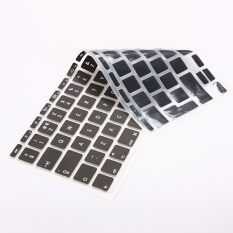 Uni Eropa Inggris Keyboard Silikon Pelindung Kulit Penutup Penjaga For Apple Macbook Air11 Inci 29.46 Cm Hitam