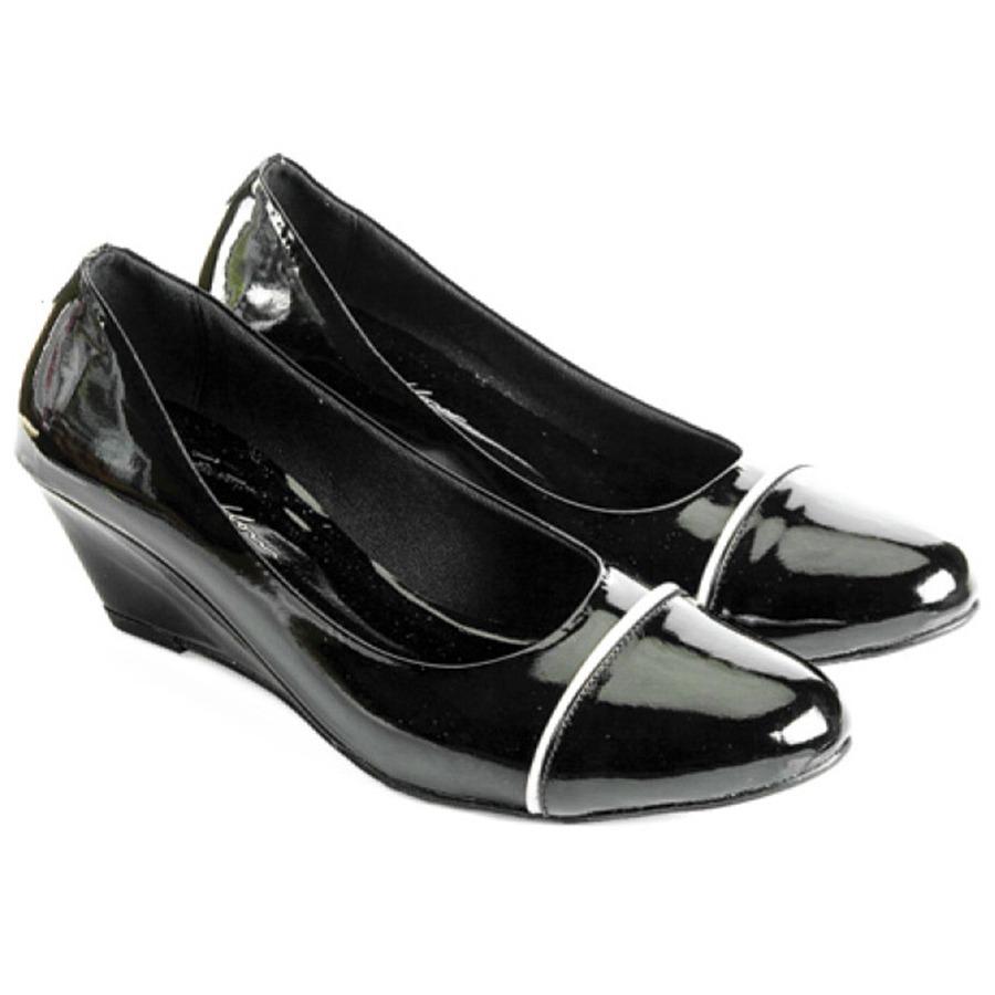 Everflow Sepatu Casual Wedges Wanita Synthetic VAM 104 - Hitam