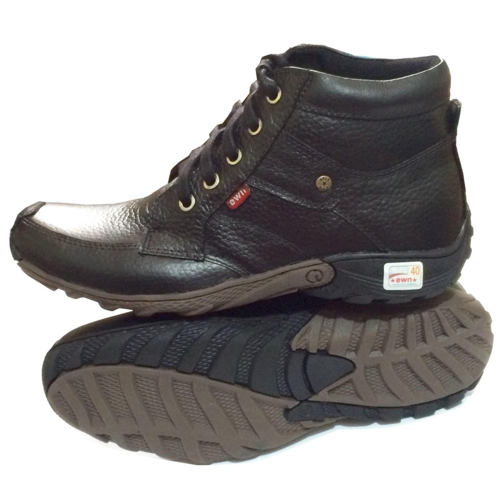 EWN Sepatu Boots Kulit Asli / Hiking / Touring / Casual Pria