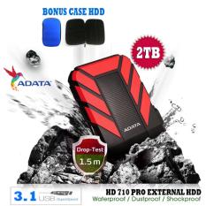 External Hdd 2Tb Usb 3.1 Adata HD710 Pro Bukan Yang Biasa Antishock / Waterproof / Dustproof / Ext HDD Adata 710 Pro / Hardisk External - Merah + Gratis Case Hdd