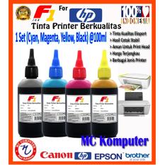 F1 Ink Untuk Printer HP - 100ml - Cyan Magenta Yellow Black - 1 Set